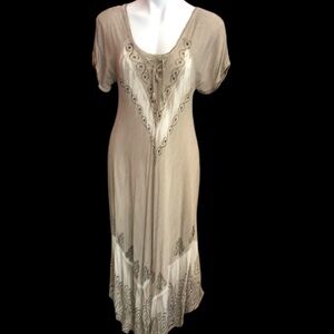 Bohemian Beige Maxi Dress